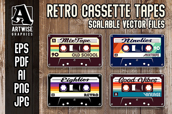 Download Retro Vintage Cassette Tapes - Cassette tapes Collection