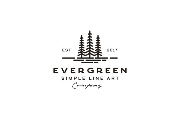 Download Vintage Pine Evergreen Fir Tree Logo - Vintage pine Collection