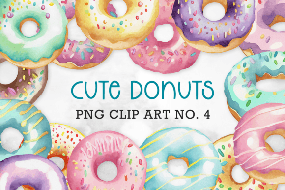 Download Cute Donut Clip Art Set 4 - Clip art set Collection